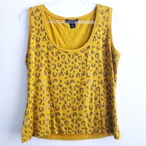St.John's Animal Print Sleeveless Blouse Top